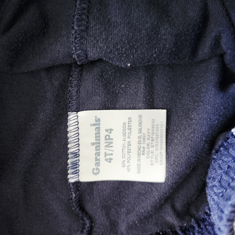 Garanimals Navy Sweatpants with White Stripes 4t - Picture 3 of 3